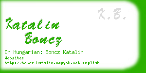 katalin boncz business card